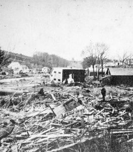 Aftermath of the 1874 Mill River Flood in Williamsburg, MA