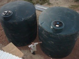 Jester King's rainwater collection tanks
