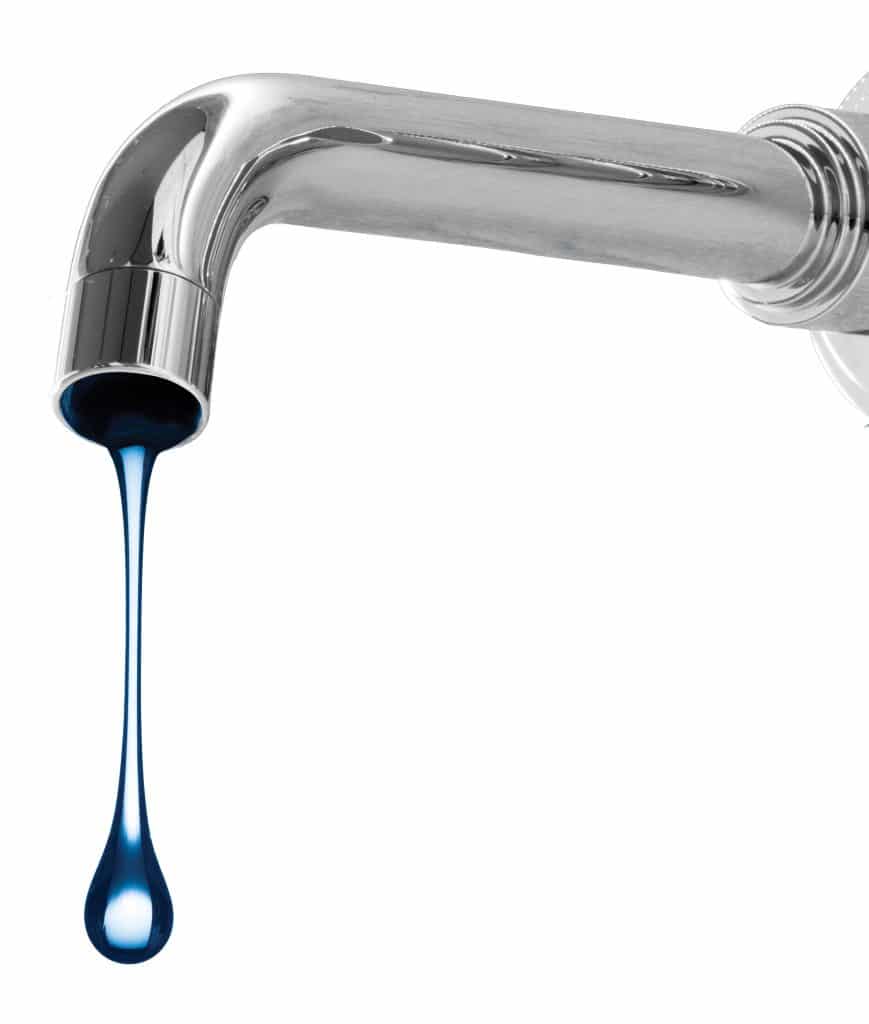 faucet leaking water